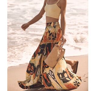 Free People Dream Bigger wide leg pants with slits